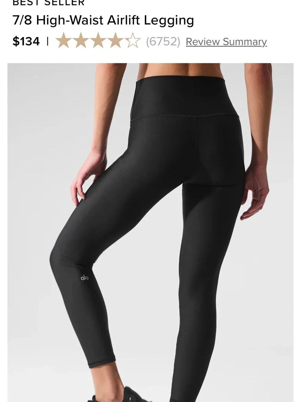 ALO Yoga 7/8 High-Waist Airlift Legging in Black